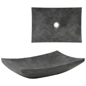Umivaonik 50 x 35 x 12 cm mramorni crni
