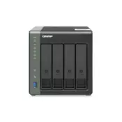 QNAP 4 Bay NAS, Annapurna Labs AL314 Quad core 1.7GHz, 4GB DDR3L SODIMM RAM (max 8GB), SATA 6Gb/s, 1x 10GbE SFP+ LAN, 1 x 2.5GbE + 1 x GbE LAN (TS-431X3-4G)