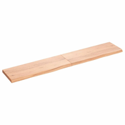 Zidna polica svjetlosmeda 160x30x(2-4) cm obradena hrastovina