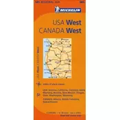 Western USA, Western Canada - Michelin Regional Map 585