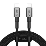USB-C v USB-C kabel Tech-Protect UltraBoost DNA s PD 100W in 5A polnjenjem ter 480 Mbps prenosom podatkov - 2m - siv