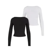 Urban Classics Majica črna/bela