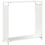 Vidaxl Stojalo za drva belo 90x28x90 cm hladno valjano jeklo