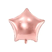 PartyDeco Folija balon STAR roza zlate barve 48 cm