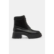 Coach  LEAH PLATFORM LEATHER LACE-UP BOOTIE  Črna