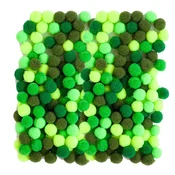 Akrilni Pom Poms, 1 cm - 120 kosov | Različne barve | Green