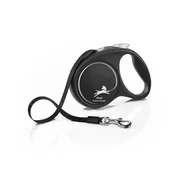 Flex Flexi Leash Black Design M pas 5m črno-srebrni