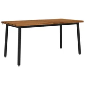 vidaXL Jedilna miza z naravno robom 160 x 70 x 75 cm Naravna