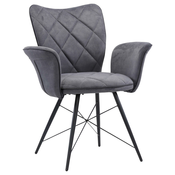 Hom`in NASLANJAČ, les, kovina, tekstil siva, črna