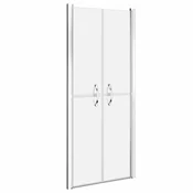 Vidaxl Vrata za tuš mlečna ESG 76x190 cm