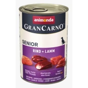 Animonda ANIMONDA GranCarno Senior - Mokra hrana za pse, govedina in jagnjetina, 400g, brez umetnih barvil in glutena