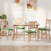 vidaXL Sedežne blazine 4 pcs Svetlo zelena 40 x 40 x 3 cm Žamet