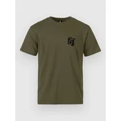 Majice Horsefeathers Blocks T-Shirt Burnt Olive XXL