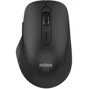 Northix Brezžična miška z dvojnim načinom delovanja, tiha, Bluetooth + RF, črna