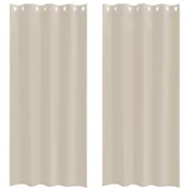 Voile zavjesa sa zavjesama 2 pcs Pijesak 225 x 140 cm Poliester