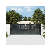 VIDAXL Vrtna vrata antracitna 300x150 cm jeklo