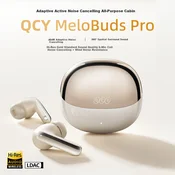 QCY Bežicne Bluetooth slušalice MeloBuds Pro TWS, Zlatne boje