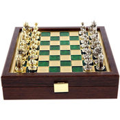 Mini luksuzni šah Manopoulos - Bizantsko Carstvo, zelena polja, 20?20 cm