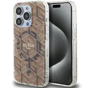 Guess Etui Guess IML GCube MagSafe za iPhone 15 Pro Max - rjavo