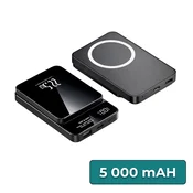 Powerbank brezžična 5000 mAH 2A 22,5W črna