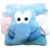 Otroška blazina CUDDLI FRIENDS 70x70 cm plišasta - več barv Barva: Modra
