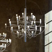 FLOS 2097/30 LED lestenec, mat, bel - Dnevna soba/jedilnica - Dizajn - matirana, bela - Kovina