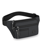 INF Moška naprsna torba iz PU usnja Black, (21644324)