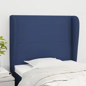 Vidaxl vidaXL Vzglavnik s krilci moder 93x23x118/128 cm blago