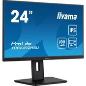 60.5cm/24“ (1920x1080) iiyama ProLite XUB2492HSU-B6 FHD IPS 100Hz 0.4ms 16:9 HDMI DP USB Pivot LS Black