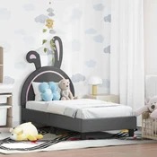 vidaXL Posteljica za malčke z vzglavjem Svetlo siva 70 x 140 cm PU