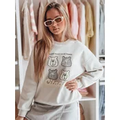 Bluza damska oversize z misiami MISOBEARS szara Dstreet