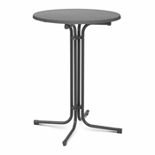 Visoki barski stol - O 80 cm - sklopivi - sivi