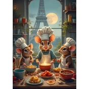 BlueBird - Puzzle Mali kuharji iz Pariza - 300 kosov