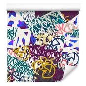 Elegantna tapeta z grafiti za dnevno sobo in spalnico 50x1000 cm