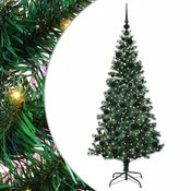 Vidaxl Umjetna preddekorirana božićna jelka med 300 LED Zelena 180 cm