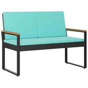 Vidaxl Zunanja klop 2 -Seater 107 x 61 x 80 cm poli ratan Pravokotna