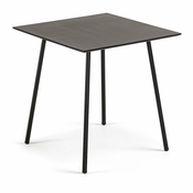 Črna miza Kave Home Ulrich, 75 x 75 cm
