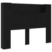 Krevetna ploca s LED-om Zidne Crni Hrast 140 x 16,5 x 103,5 cm