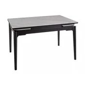 Miza Detroit 921 (Beli marmor) Črna, Beli marmor, 76x80x120cm, PodaljšanjePodaljšanje, Keramika, Les