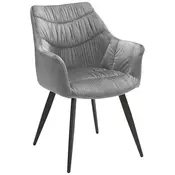 STOLICA SA RUKOHVATIMA siva metal, tekstil