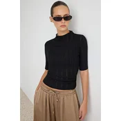 Trendyol ženska bluza Twoaw27Bz00012, crna-transparentna