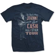 Johnny Cash All Star Tour (Back Print) Navy Blue XL Majica