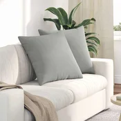 Jastucici za sofu 2 pcs Svijetlo siva 80 x 80 cm tkanina