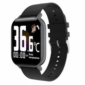 Mi Pametna ura Dr Seno AMOLED pulzni oksimeter telesna temperatura EKG kisik črna