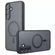 Hibridni ovitek PureFrost MagSafe za Samsung Galaxy A55 - black