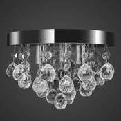 VIDAXL viseca lampa od kroma s kristalima 25 cm