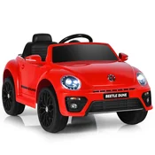 COSTWAY Električni otroški avto Beetle rdeče barve, (5000068371)