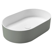 SAPHO Elegantno Rockstone THIN umivalnik na desko, 55x35cm, verde/bílá mat