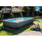 Intex Ultra XTR Rectangular Frame bazen sa čeličnom konstrukcijom i peščanom pumpom – 7.32m x 3.66m x 1.32m