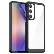 GS Ovitek za Samsung Galaxy A55 5G Fusion Hybrid, prozoren/črn